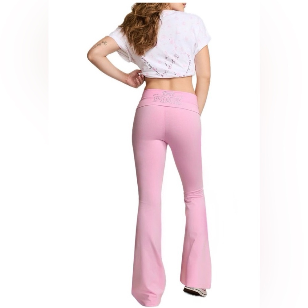 🎀 NWT Love Shack Fancy X PINK Leggings Pants Flare New XS or Small or medium